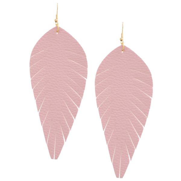 Leather Fray Edge Dangle Earring