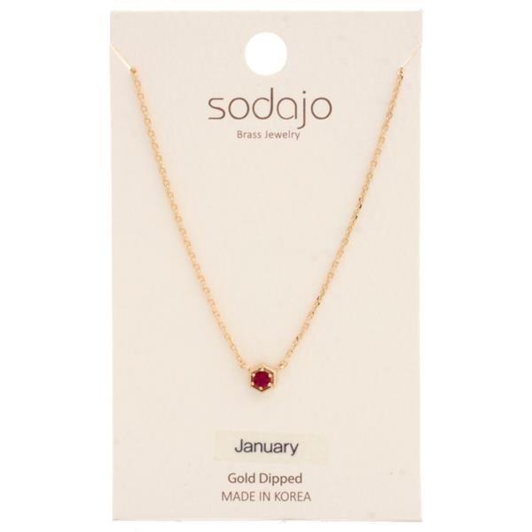 BIRTH STONE PENDANT NECKLACE