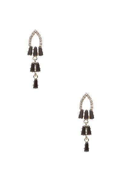Modern Crystal V Shape Cascade Baguette Earring