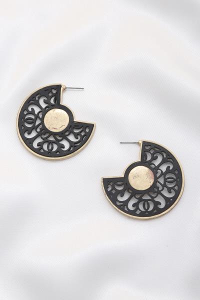 Filigree Open Circle Earring