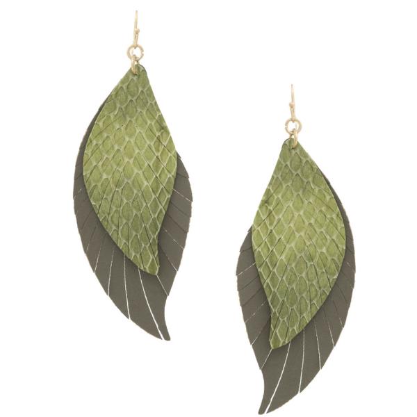 Fray Animal Print Dangle Earring