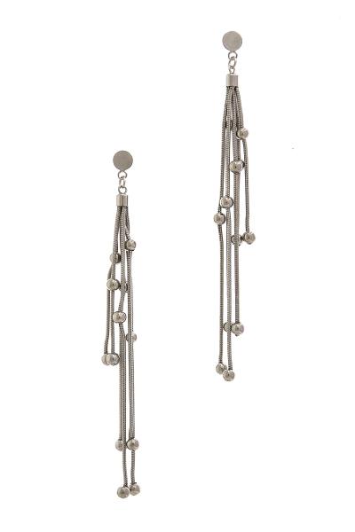 Multi Snake Chain Ball Dangle Earring