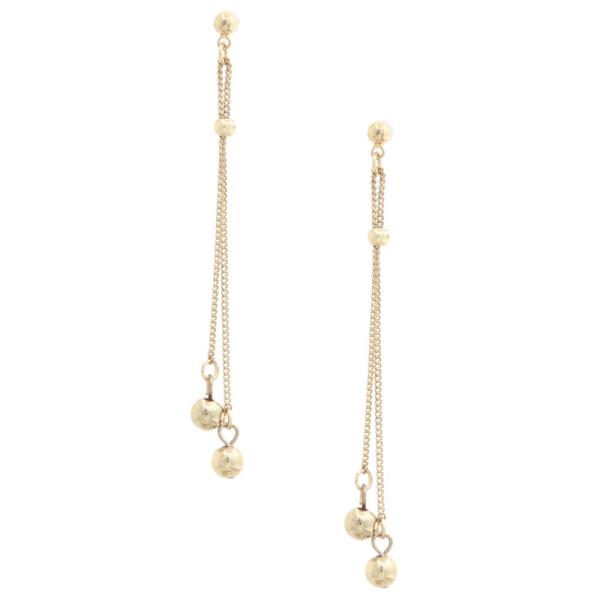 Ball Bead Chain Dangle Earring