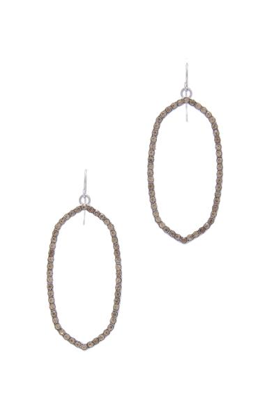 Oval Rhinestone Earring