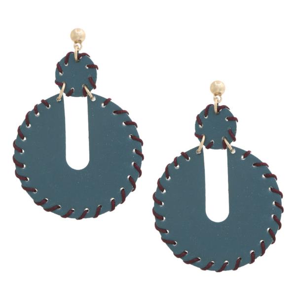 Double Circle Post Dangle Earring