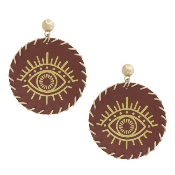Eye Print Round Earring