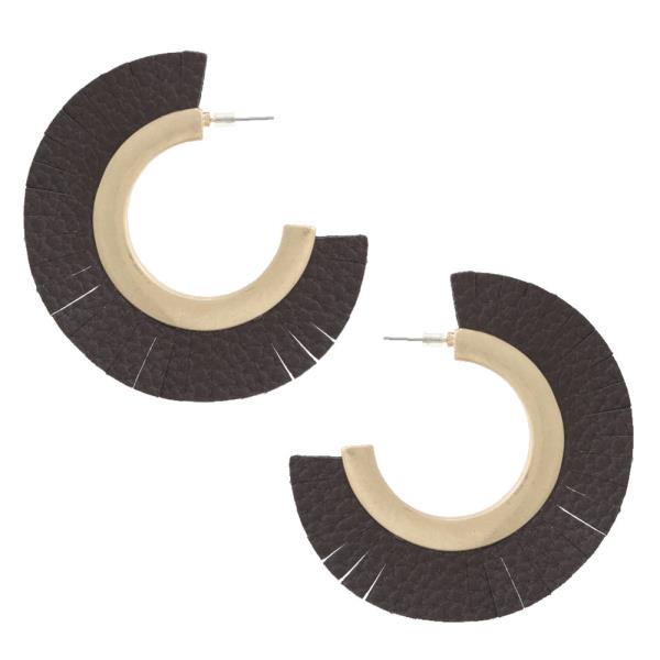 Faux Fur Open Circle Earring