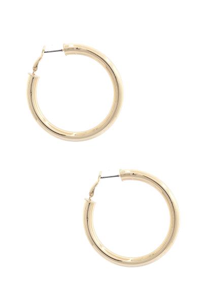 BASIC METAL HOOP EARRING