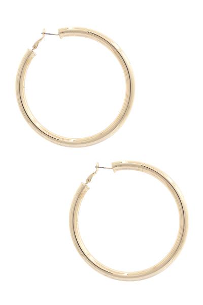 PIPE BASIC METAL HOOP EARRING