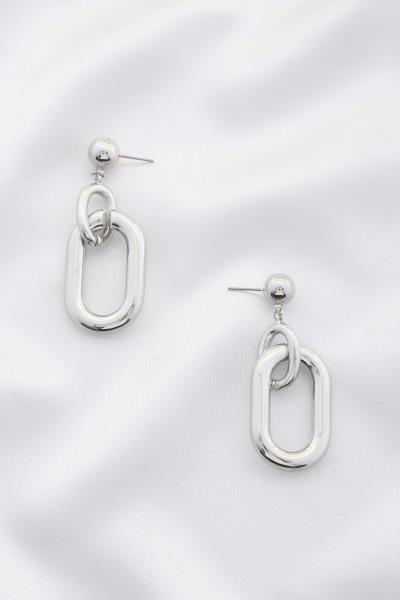 Oval Metal Earring