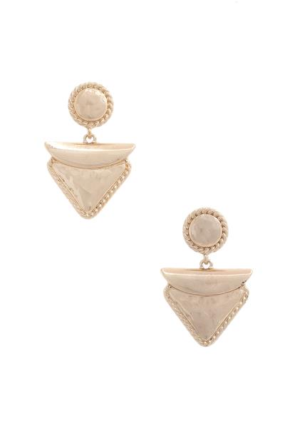 Triangle Metal Post Drop Earring