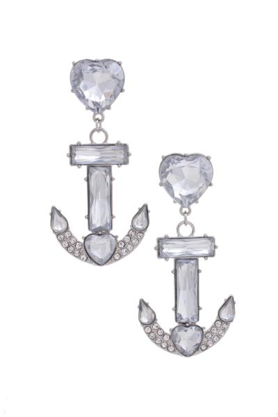 Heart Anchor Dangle Earring
