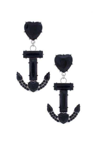Heart Anchor Earring
