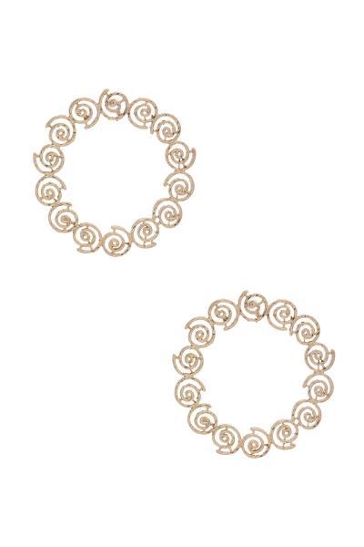 Swirl Circle Metal Earring