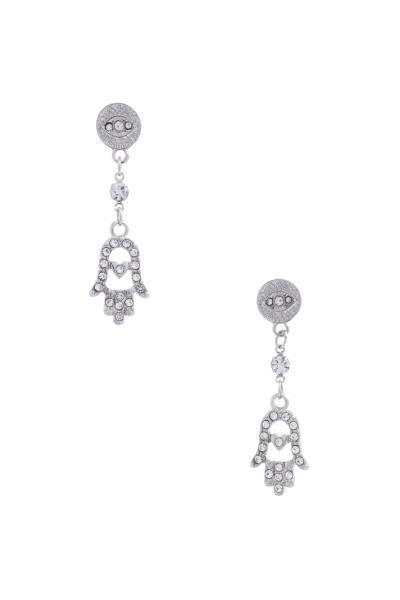 Hamsa Hand Rhinestone Earring