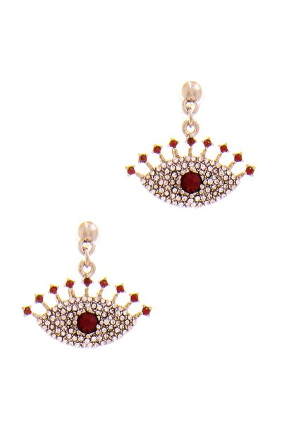 Rhinestone Trendy Eye Earring 3