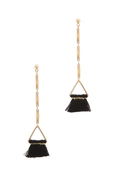 Triangle Shape Tassel Dangle Drop Earring