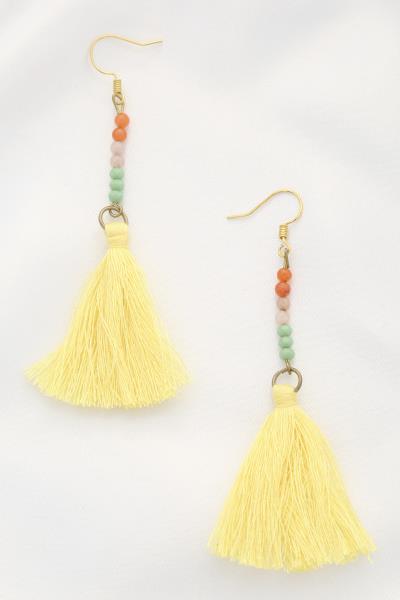 Tassel Beaded Dangle Earring