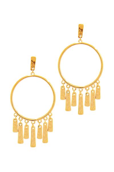 Round Multi Drop Bar Metal Earring