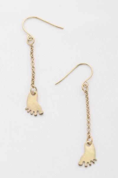 Foot Metal Dangle Earring