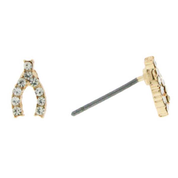Wish Bone Post Earring