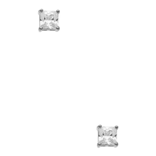 6mm Square Crystal Stud Earring