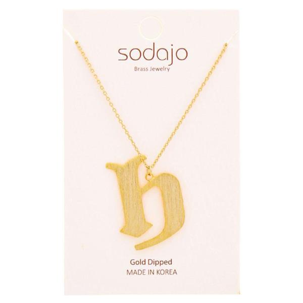 SODAJO Small Letter Alphabet Initial Necklace