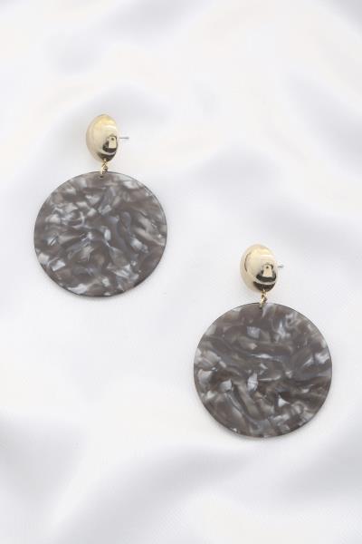 Round Acetate Post Drop Earring