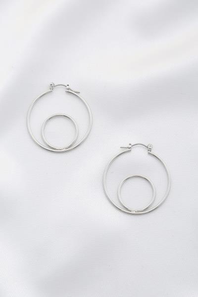 Double Hoop Metal Earring