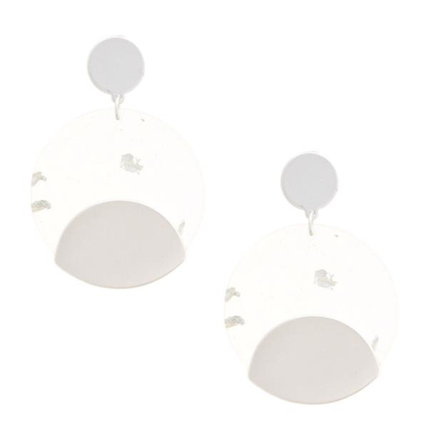 Clear Round Dangle Earring