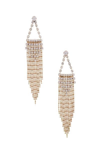 Rhinestone Metal Dangle Earring