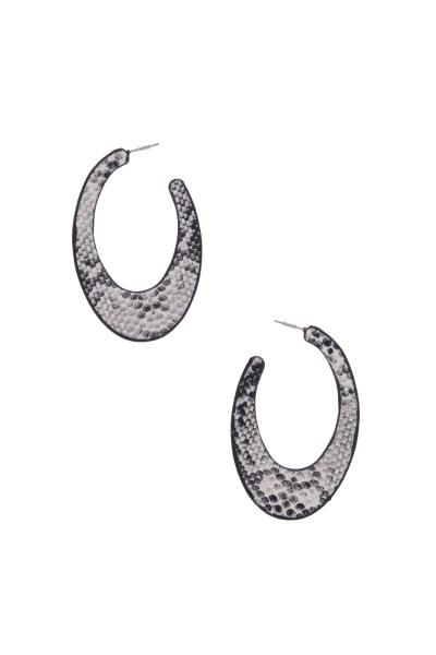 SNAKE PATTERN OVAL EARRING