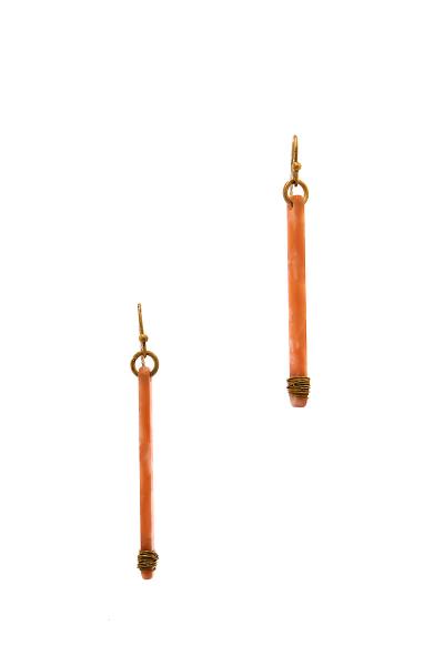 Modern Multi Color Linear Drop Earrings