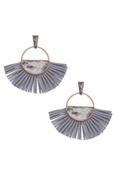 Snake Pattern Fan Shape Earring