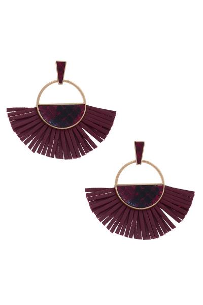 Snake Pattern Fan Shape Earring