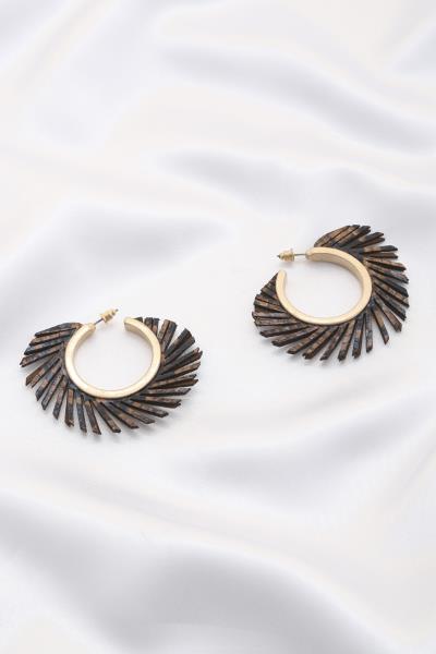 Fray Edge Metal Earring