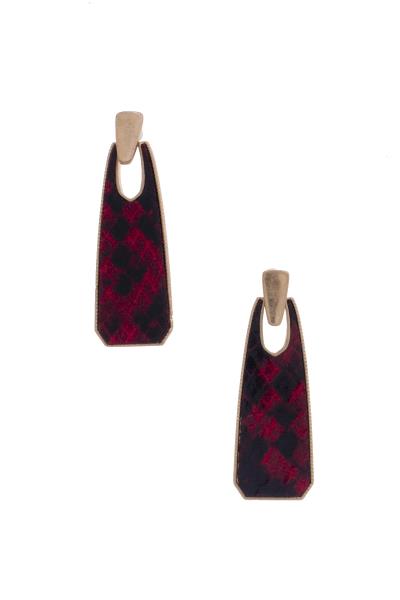 Snake Pattern Metal Dangle Earring