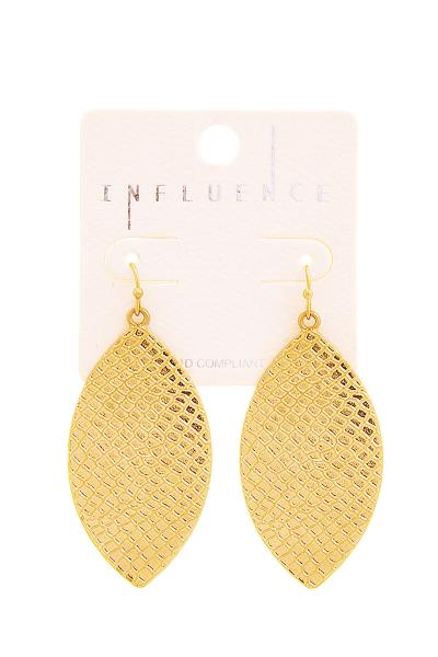 Snake Skin Pattern Metal Earring