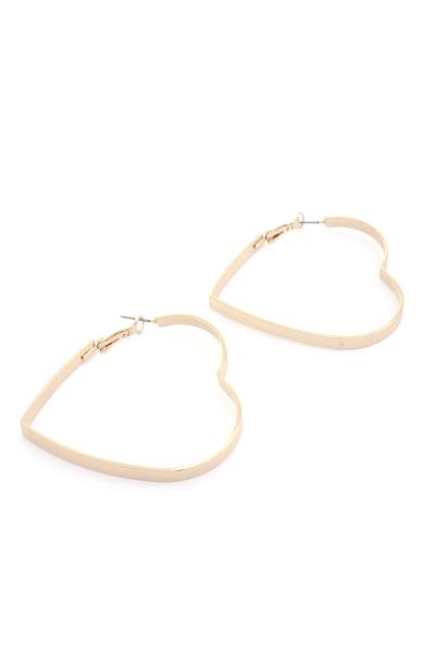 CUT OUT HEART HOOP EARRING