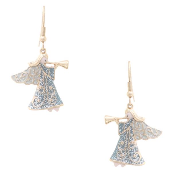 Glitter Angel Dangle Earring
