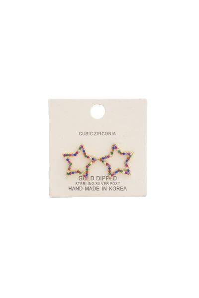 Colorful Rhinestone Star Earring