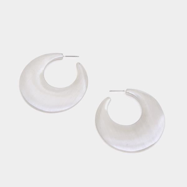 Metal Open Circle Drop Earring