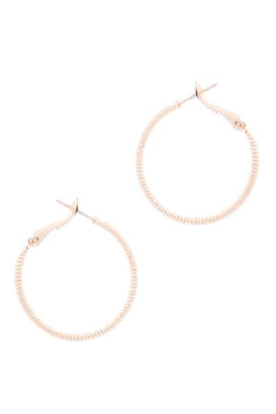 BASIC METAL TEXTURE 30MM HOOP EARRING