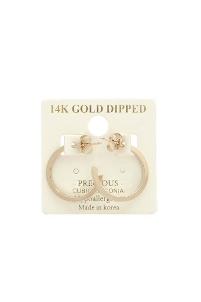 SQUARE EDGE OPEN HOOP EARRING