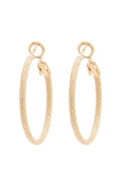 14K GOLD DIPPED HYPOALLERGENIC MADE IN KOREA CLASSIC 30MM METAL HOOP EARRING