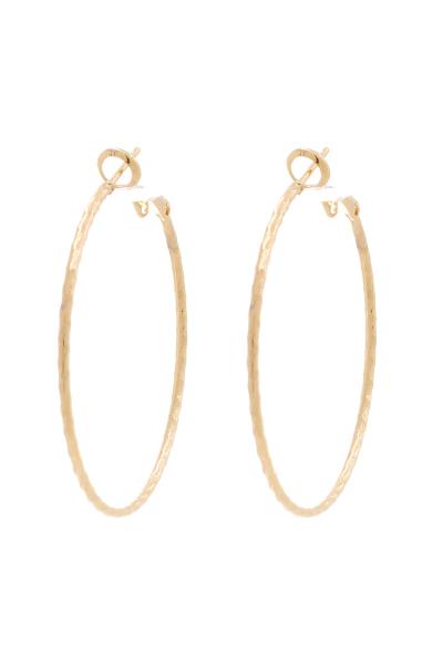 14K GOLD DIPPED HYPOALLERGENIC MADE IN KOREA CLASSIC 40MM TWIST METAL HOOP EARRING