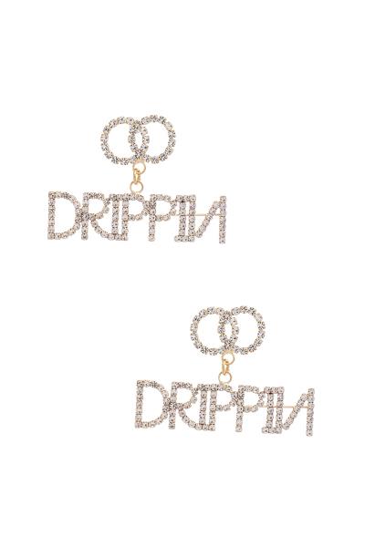 Double Circle Drippin Dangle Earring