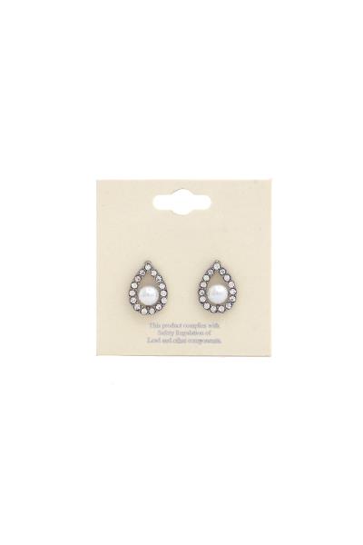 Teardrop Pearl Stud Earring