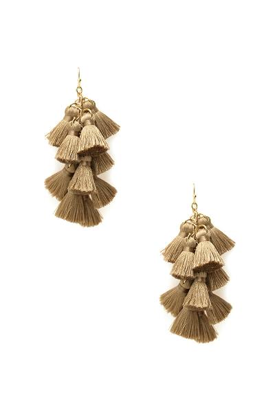 Multi Tassel Chain Link Dangle Earring