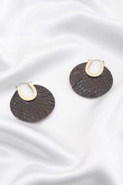 Fray Edge Round Earring